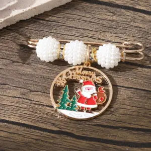 Festive Santa Brooch with Beads and Rhinestones 16 Sa48486c29ebf40e1b5a2df6401bbfae1x