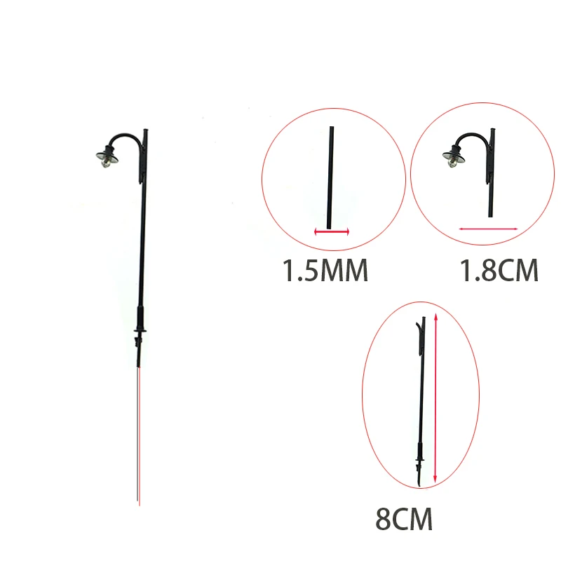 HO Scale Street Lamps Set for Model Cities 3 HO Scale Street Lamps Set for Model Cities - Image 3