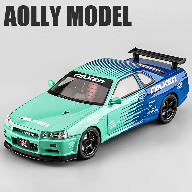 Diecast Nissan Skyline GTR R34 Model 1:18 Scale 6 Diecast Nissan Skyline GTR R34 Model 1:18 Scale - Image 6