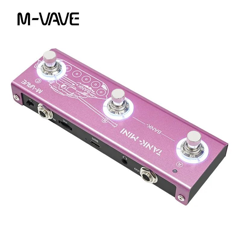 Pink M-VAVE Tank Mini Guitar Pedal 4 Pink M-VAVE Tank Mini Guitar Pedal - Image 4