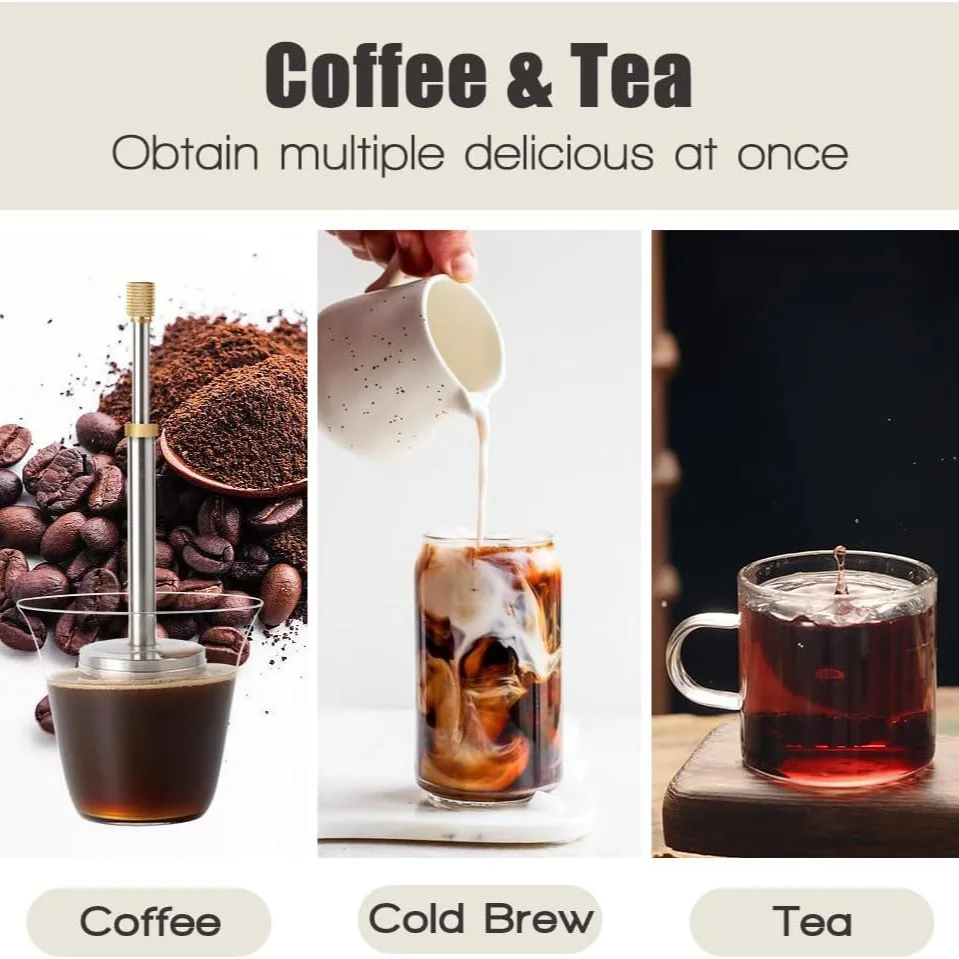 Stainless Steel Tea/Coffee Press Infuser 4 Stainless Steel Tea/Coffee Press Infuser - Image 4