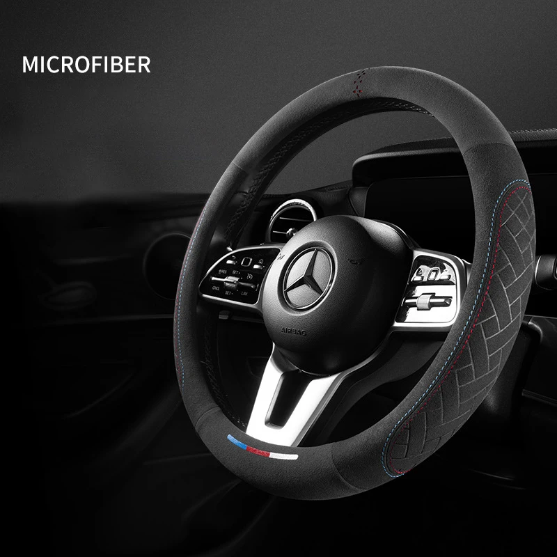 Suede Steering Wheel Cover for 38cm Wheels 2 Suede Steering Wheel Cover for 38cm Wheels - Image 2