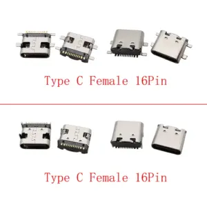 USB Type C Female Connectors Set (10pcs, 16 Pins) 11 Sa4d83d90bdb64e8493dd870980945610J