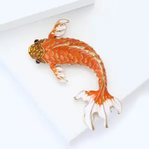 Red Koi Water Diamond Brooch 14 Sa4fab9beb9a44191853529b881995e1c7