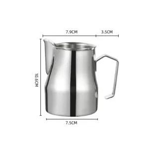 White 350ml Stainless Steel Milk Frothing Pitcher 16 Sa501ebb5b568417997967d6c6b050dccW