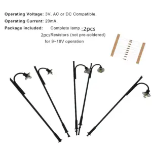 HO Scale Street Lamps Set for Model Cities 15 Sa5199505530447b59c6ffc1027863a2ec