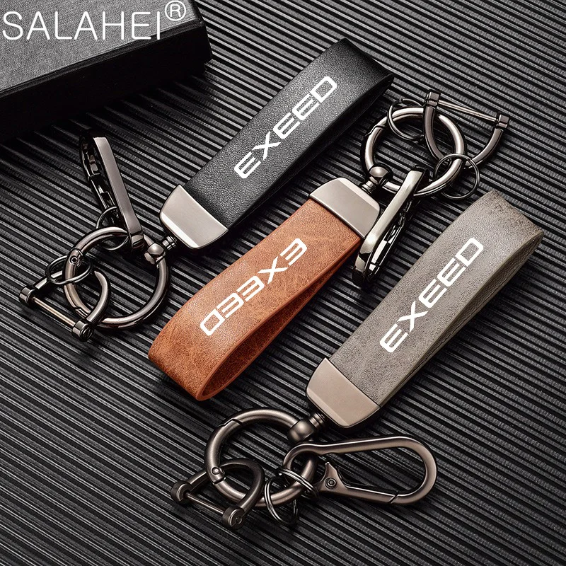 Vintage Leather Emblem Keychain for Cars 4 Vintage Leather Emblem Keychain for Cars - Image 4