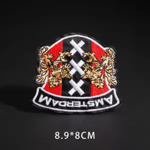 Amsterdam Embroidered Iron-On Patch 9x8.9 cm 9 Sa56aaa2fd4b741fd949cdf891fc2660cL