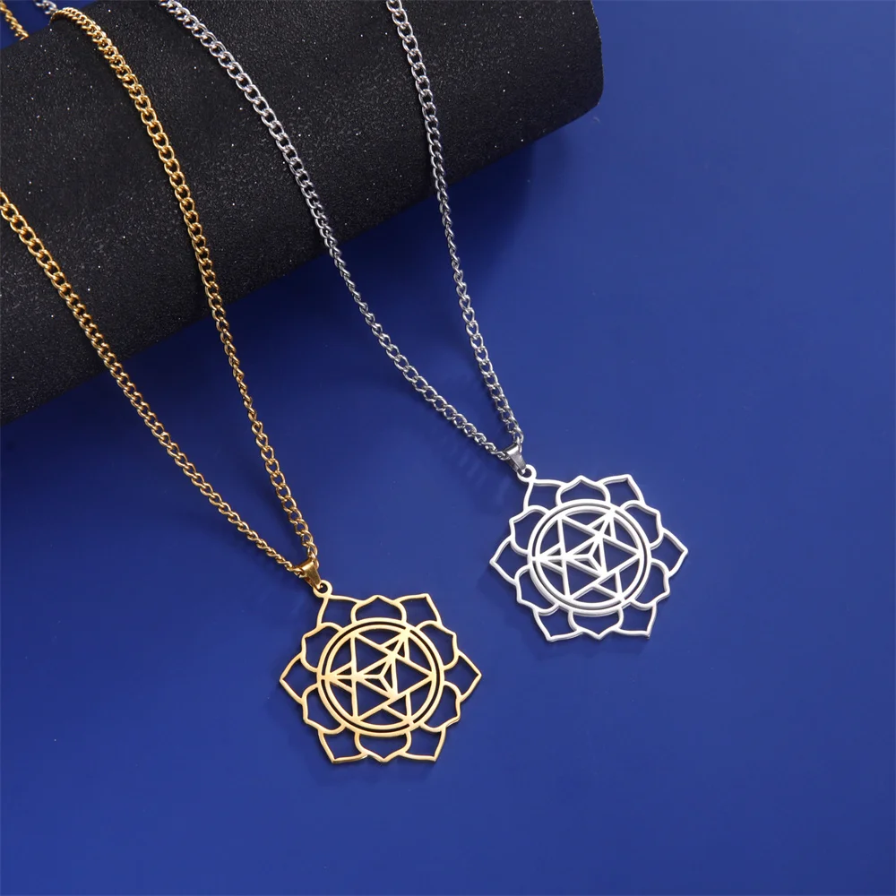 Stainless Steel Merkaba Star Necklace 3 Stainless Steel Merkaba Star Necklace - Image 3