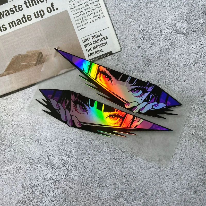 Anime Eyes Motorcycle Decals (Set of 4, 20x5cm) 8 Anime Eyes Motorcycle Decals (Set of 4, 20x5cm) - Image 8