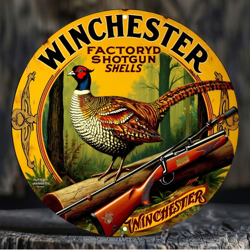 Vintage Winchester Factory Shotgun Sign 30x30cm 3 Vintage Winchester Factory Shotgun Sign 30x30cm - Image 3