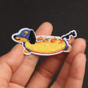 Set of 5 Little Short Dog Iron-on Patches