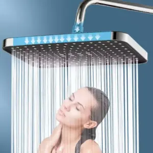 12-Inch Rectangular Rainfall Shower Head in Chrome 14 Sa658e1a51e8a4a25b0f116b9ad04c695g