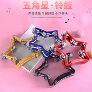Colorful Five-Pointed Star Children's Tambourine 14 Sa6a33b76d7784e469626e8a81a3811fd4