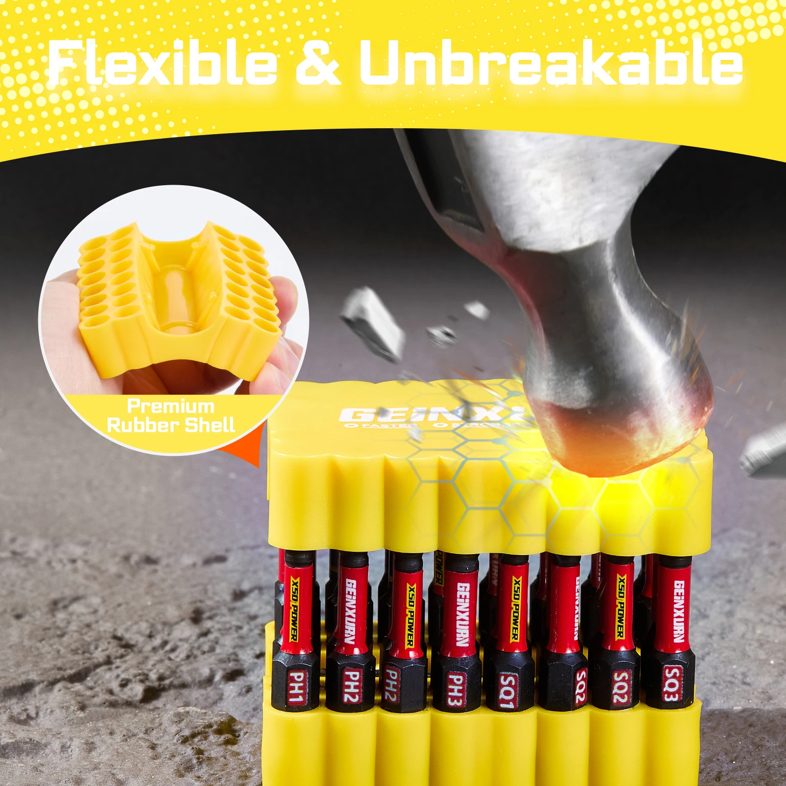 Impact Screwdriver Bits Set 33-Piece High-Hardness S2 Steel 5 Impact Screwdriver Bits Set 33-Piece High-Hardness S2 Steel - Image 5