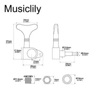 Black Alloy Electric Bass Tuners for 4-String Guitars 9 Sa75f3e68b53045b399b4df3af4b15ecdR
