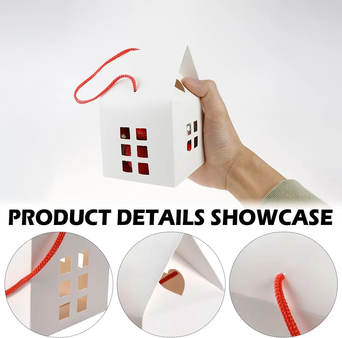 Kraft Paper House Gift Boxes Set of 12 or 24 4 Kraft Paper House Gift Boxes Set of 12 or 24 - Image 4