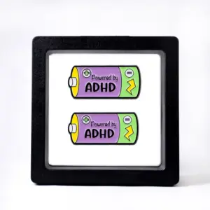 ADHD Battery Brooch Set with Enamel Finish 8 Sa7e8b636ee90414bb1d382f6d022b845m