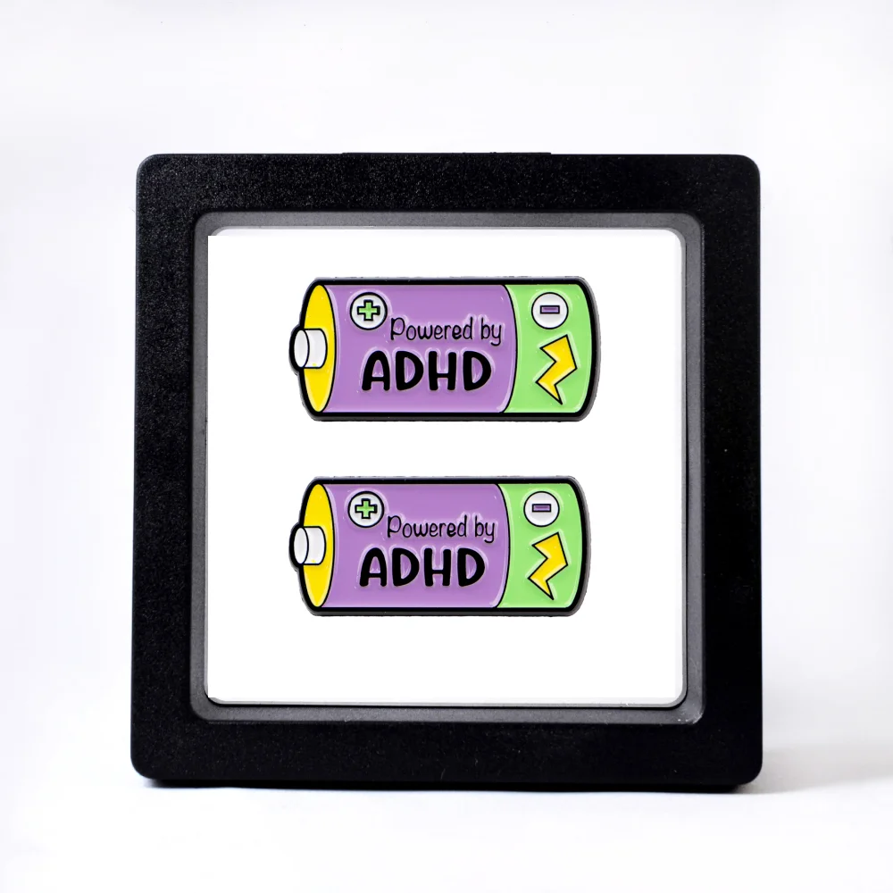 ADHD Battery Brooch Set with Enamel Finish 3 ADHD Battery Brooch Set with Enamel Finish - Image 3