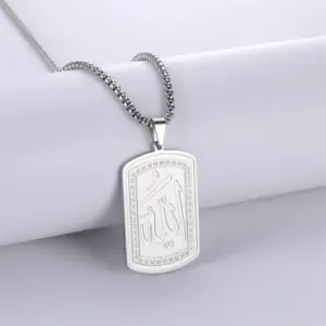 Stainless Steel Islamic Pendant Necklace 14 Sa80f6126b65f4b42a367ca7e41f0e905z