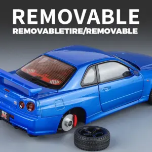 1:18 Nissan GTR R34 Skyline Diecast Model 14 Sa822acedacaf417ea4780368d05e2734T