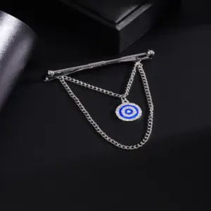 Gold-Tone Lightning Cross Tie Clip with Pendant 19 Sa825289798e24451af960f51fb434e6f8