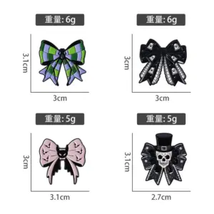 Gothic Dark Bow Brooch with Skull Motifs 12 Sa86ce46af6874cddae2acb918a0a49d8m