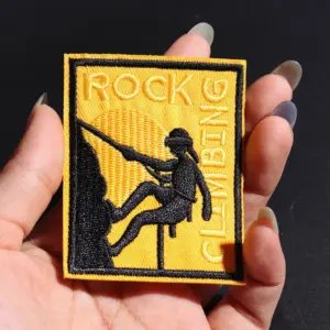Rock Climbing Embroidered Patch 7.5cm x 5.5cm