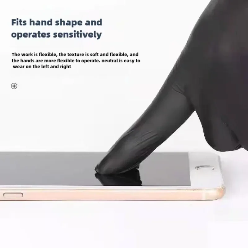 Black Nitrile Disposable Gloves 70-100g Pack 2 Black Nitrile Disposable Gloves 70-100g Pack - Image 2