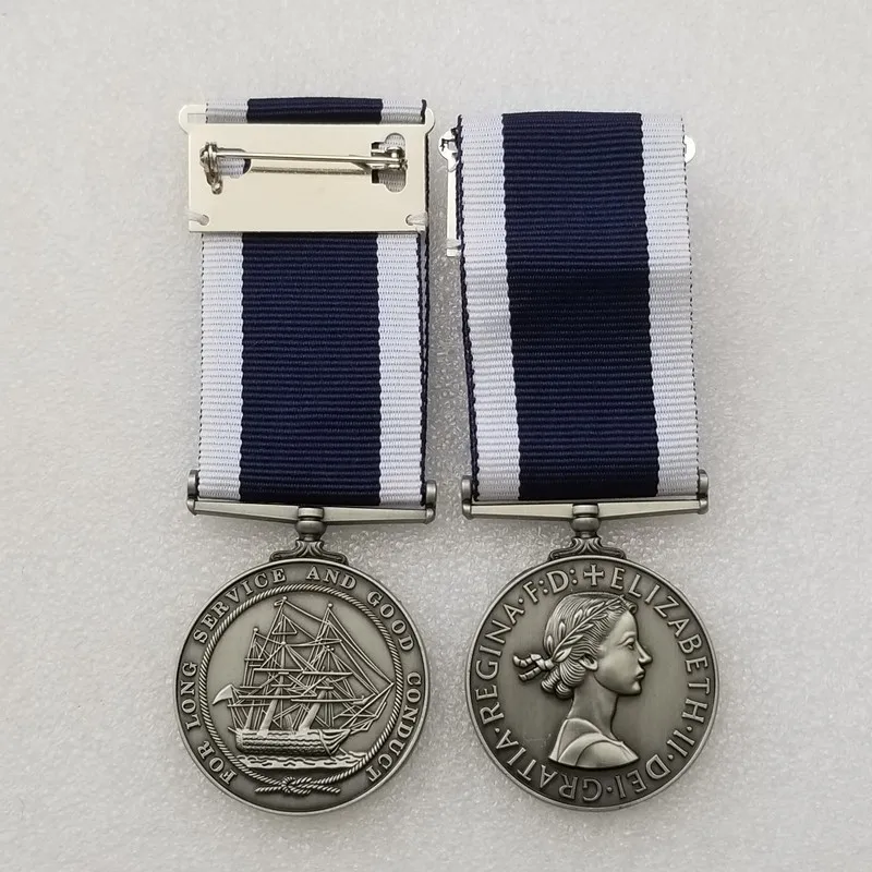 Vintage British Medal Replica with Queen Elizabeth II 1 Vintage British Medal Replica with Queen Elizabeth II
