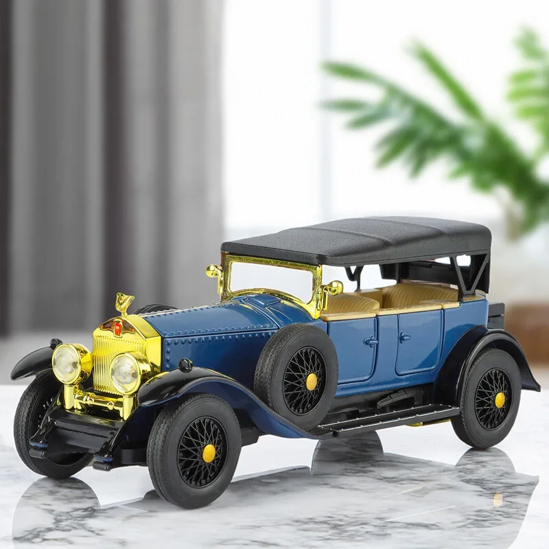Vintage Blue Diecast Car Model 1:32 Scale 2 Vintage Blue Diecast Car Model 1:32 Scale - Image 2