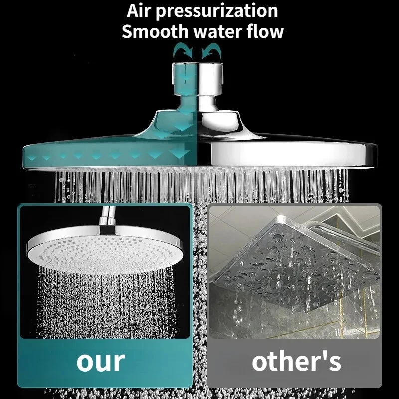 10-Inch Black Rainfall Ceiling Shower Head 2 10-Inch Black Rainfall Ceiling Shower Head - Image 2