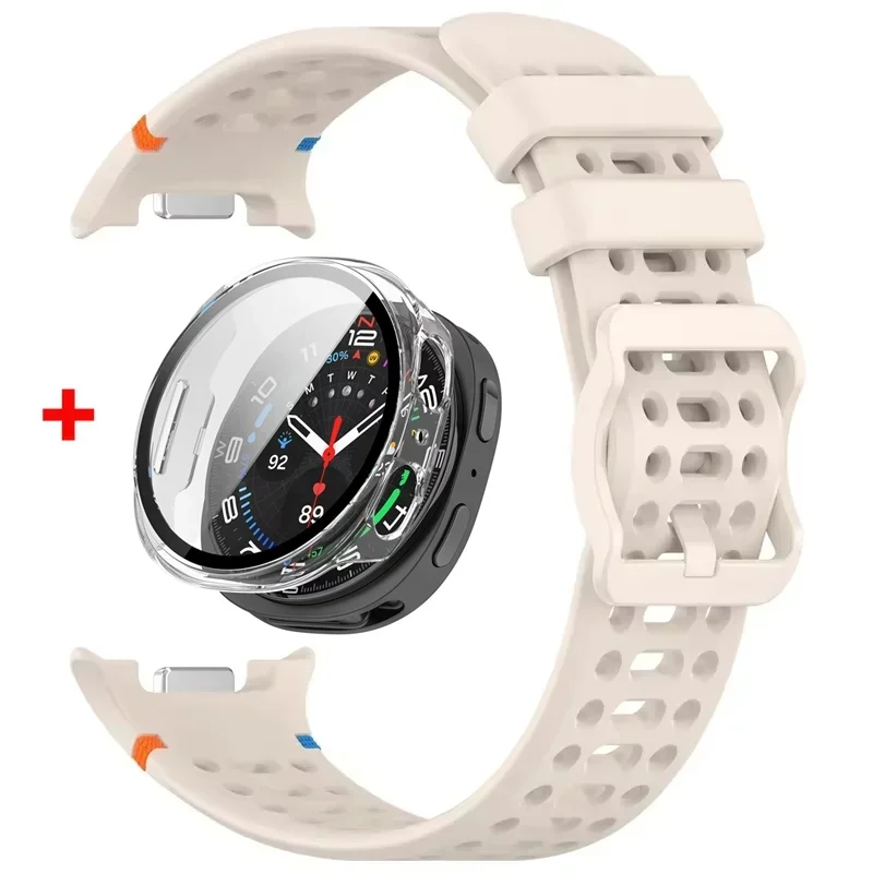 Vibrant Orange Silicone Strap for Galaxy Watch 8 7 Vibrant Orange Silicone Strap for Galaxy Watch 8 - Image 7