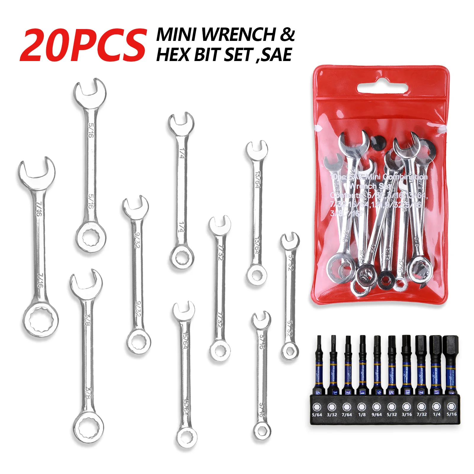 Precision Mini Wrench and Hex Bit Set 7 Precision Mini Wrench and Hex Bit Set - Image 7