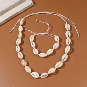 Beach Shell Jewelry Set W0258 with Cowrie Shells 8 Sa95167a94fdb4f889e95e1253b5f506eS