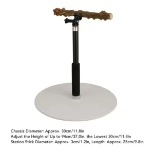 Adjustable Bird Perch Stand with Wooden Bar 9 Sa95be795eee747c083aaa9871d28bed7k
