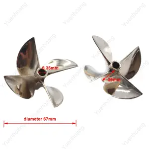 Brass RC Boat Propellers Set 67mm 6.35mm 3 Sa9606fb9e2e24bc3adf1c6dcbe9d1ccft