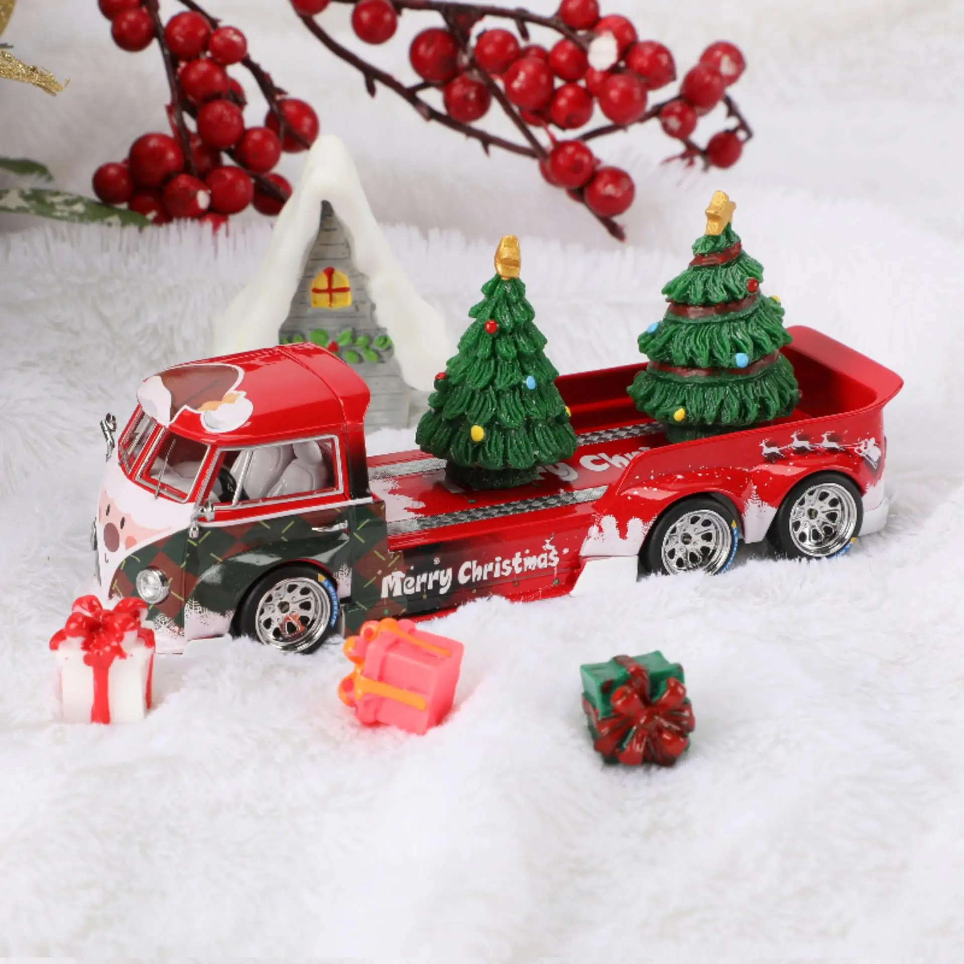 Festive Miniature Volkswagen T1 Truck Model 4 Festive Miniature Volkswagen T1 Truck Model - Image 4