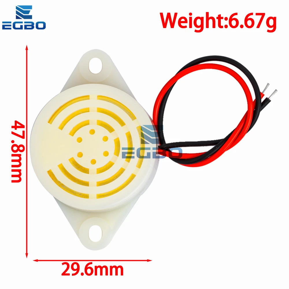 High-Decibel Electronic Alarm Buzzer 95dB, 3-24V 4 High-Decibel Electronic Alarm Buzzer 95dB, 3-24V - Image 4