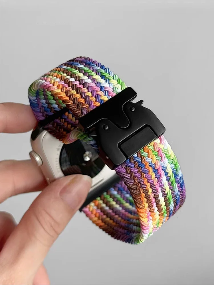 Braided Nylon Watch Band for Apple Watch 38-49mm 2 Braided Nylon Watch Band for Apple Watch 38-49mm - Image 2