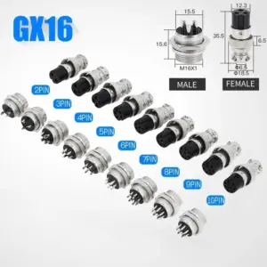 Waterproof Aviation Connector Set GX12 GX16 GX20 10 Sa9b2ec561bf1462bb4117cd81ec8fbdfd