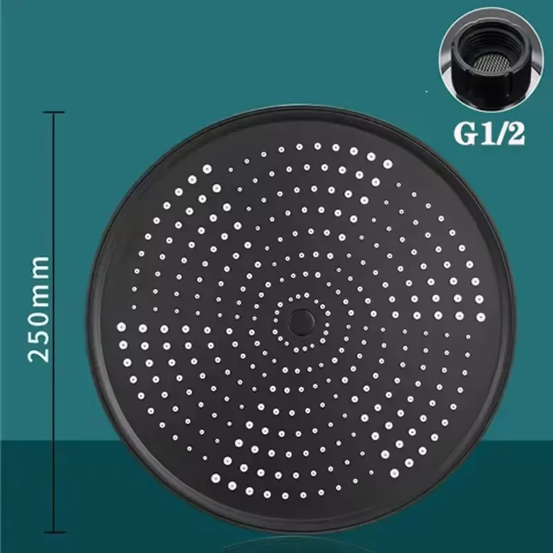 10-Inch Black Rainfall Ceiling Shower Head 8 10-Inch Black Rainfall Ceiling Shower Head - Image 8