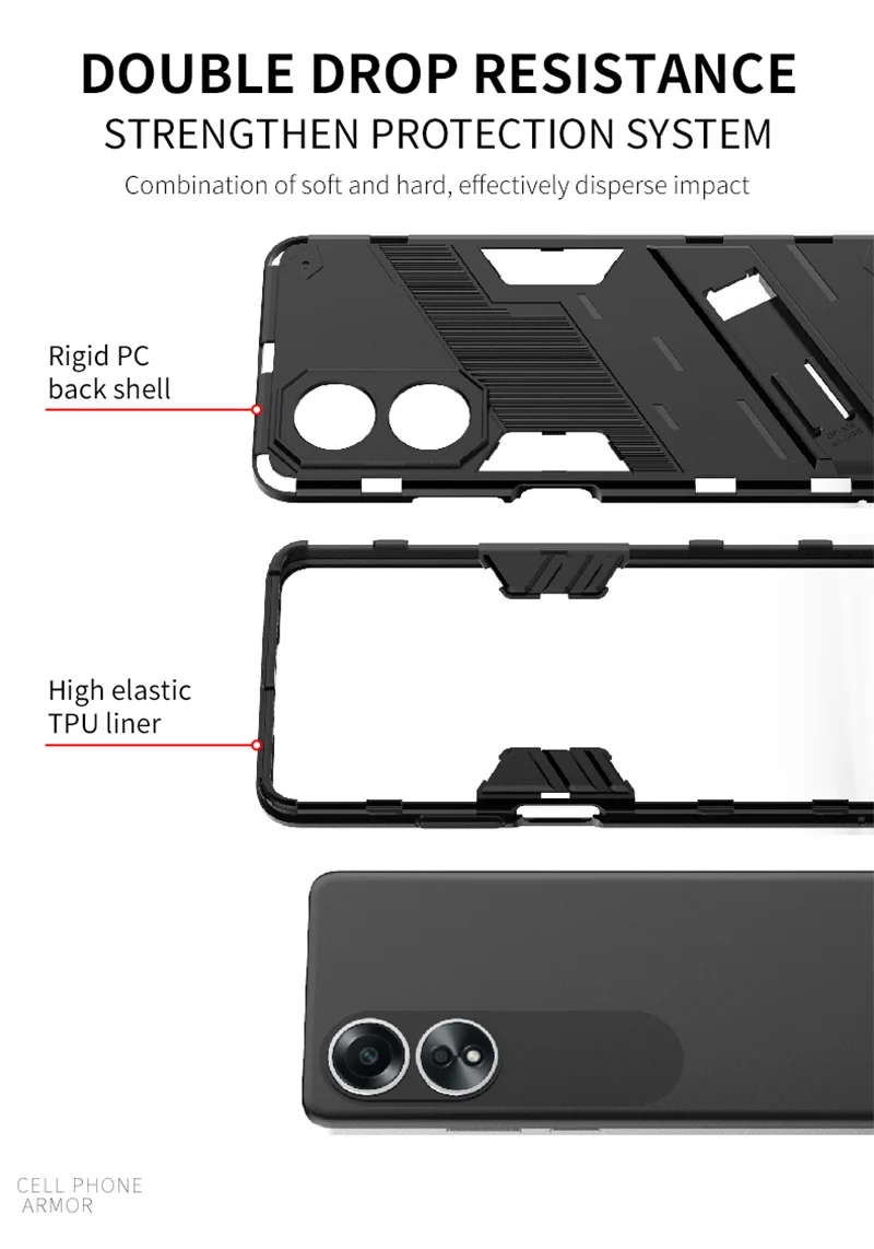 Rugged Shockproof Case for OPPO A58/A78/A38 5 Rugged Shockproof Case for OPPO A58/A78/A38 - Image 5