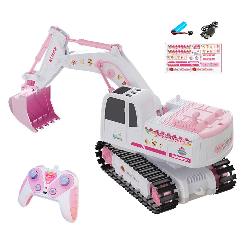 Pink RC Excavator for Kids 1/24 Scale 7 Pink RC Excavator for Kids 1/24 Scale - Image 7