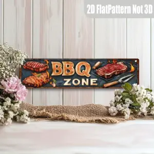 Vintage BBQ Zone Metal Sign 40cm x 10cm 9 Saa2eb5a1570a438e88db4ffc2590d31cK
