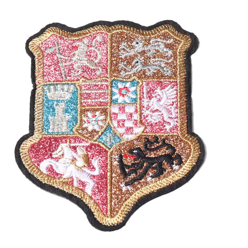 Embroidered Iron-On Patch with Heraldic Design 4 Embroidered Iron-On Patch with Heraldic Design - Image 4