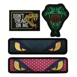 Snake Head Badge Hook & Loop Patch
