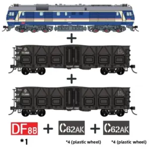 HO 1/87 Scale Model Train Set with Locomotive 15 Saa82a9dc37f7469f82ed396e866f2872e