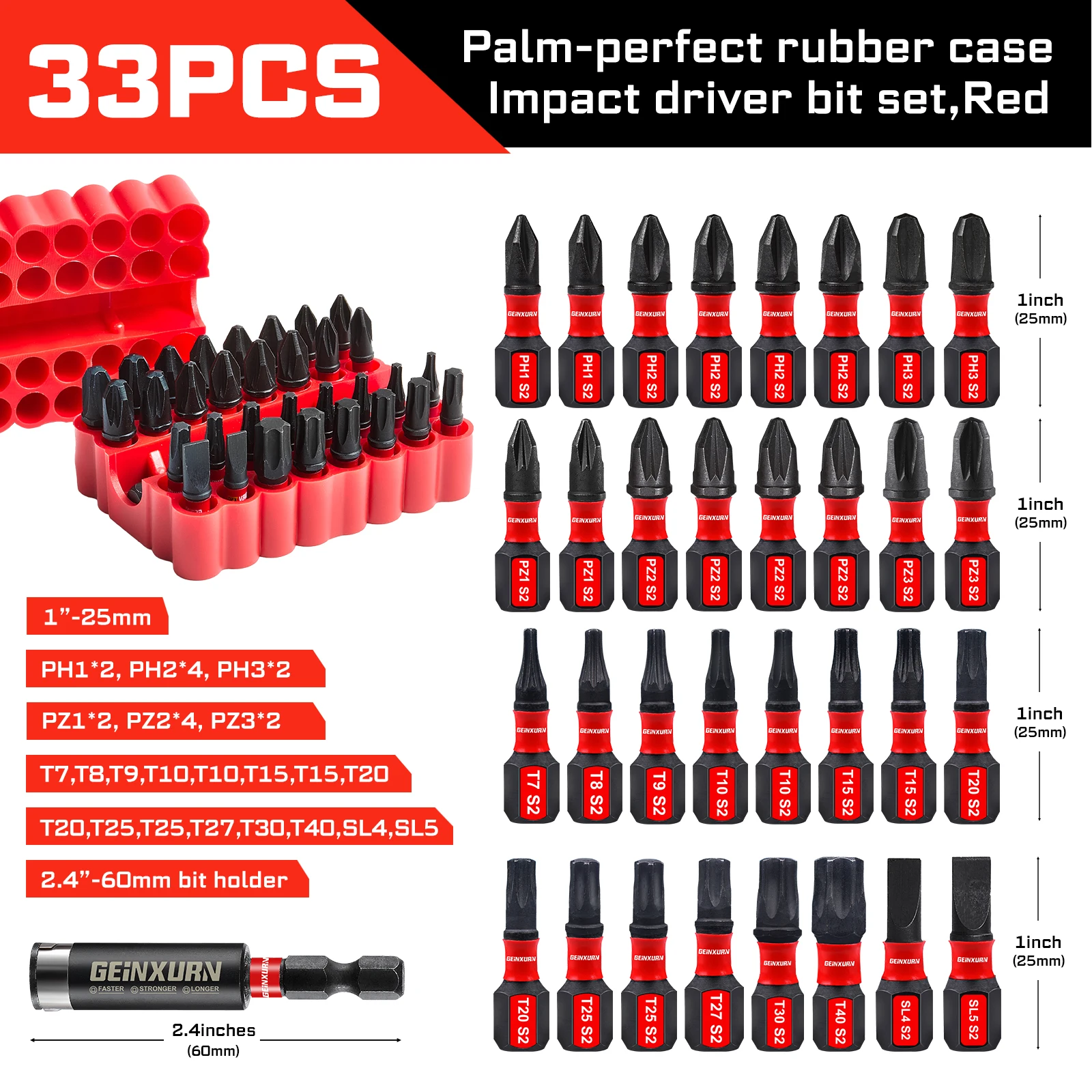 33-Piece Impact Screwdriver Bit Set for Professionals 7 33-Piece Impact Screwdriver Bit Set for Professionals - Image 7
