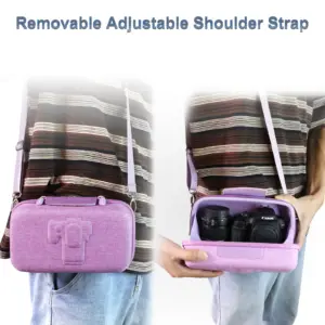 Vibrant Purple DSLR Camera Case for Canon EOS Rebel T7 8 Sab3e9057668443ca98fe14a139dbb4d19